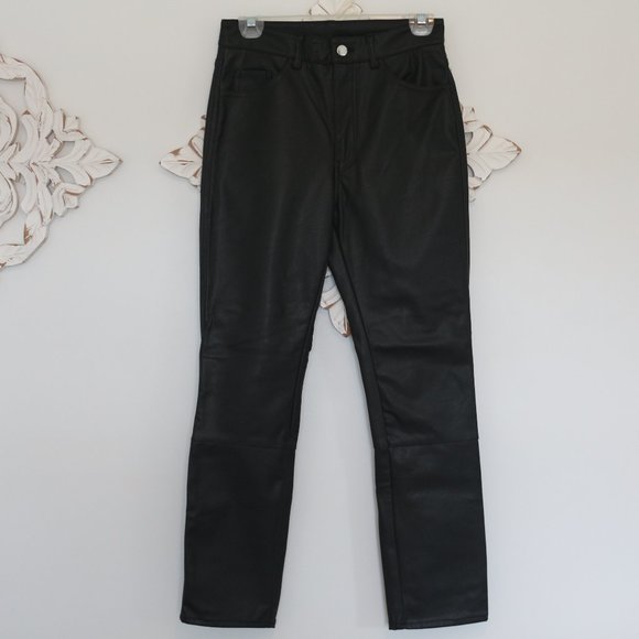H&M Pants & Jumpsuits Black Leather Pants Poshmark